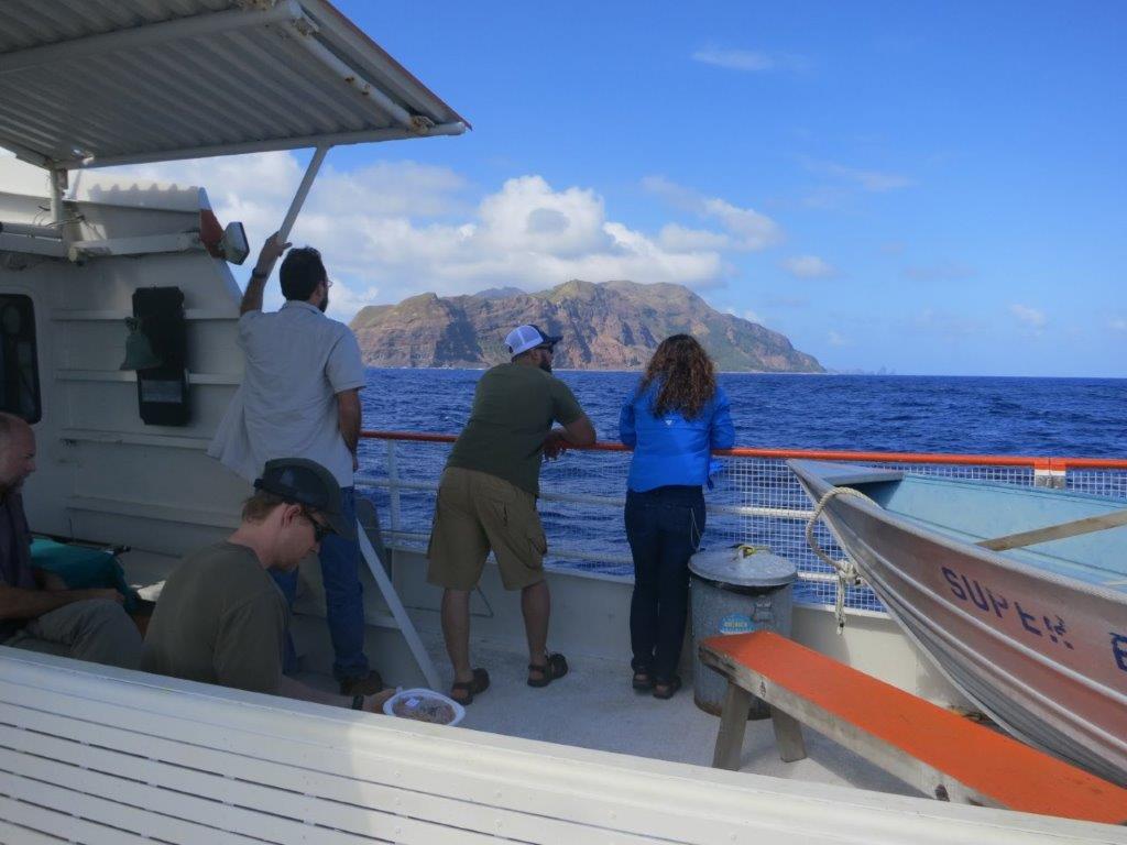 The research team and everyone comes on deck to enjoy the majesty of the final approach